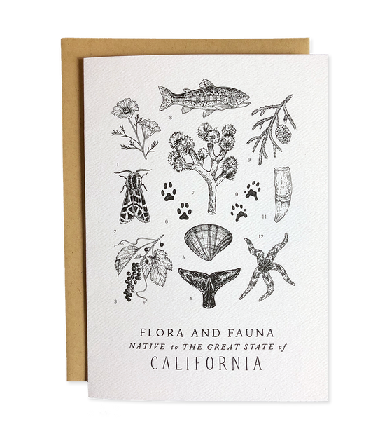 California Field Guide Greeting Card