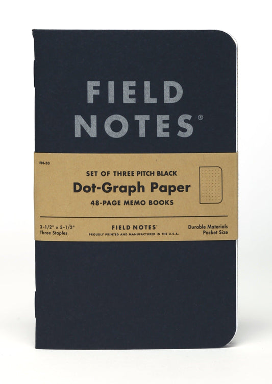 Field Notes Pitch Black 3-Pack