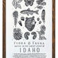 Idaho Field Guide Letterpress Print