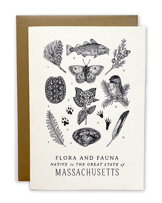 Massachusetts Field Guide Greeting Card