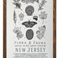 New Jersey Field Guide Letterpress Print