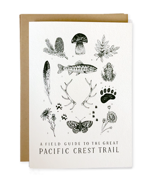 Pacific Crest Trail Field Guide Greeting Card