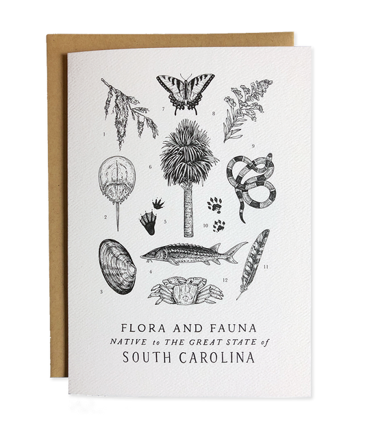South Carolina Field Guide Greeting Card