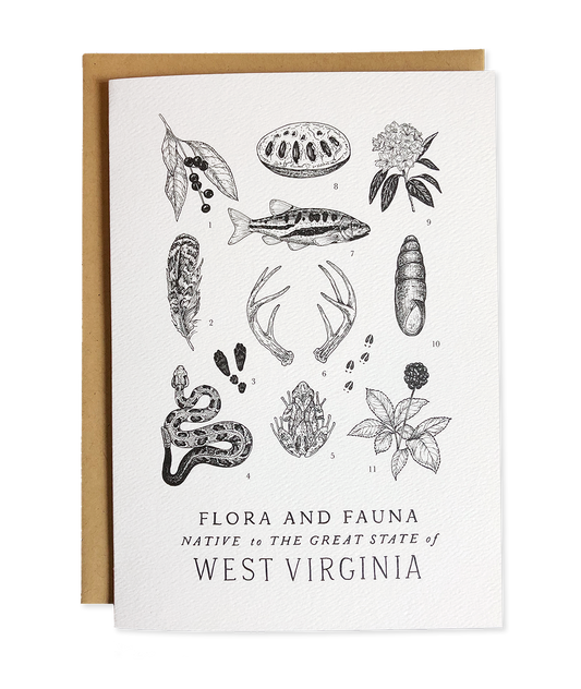 West Virginia Field Guide Greeting Card