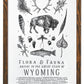 Wyoming Field Guide Letterpress Print