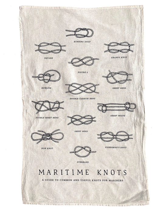Maritime Knots Flour Sack Tea Towel